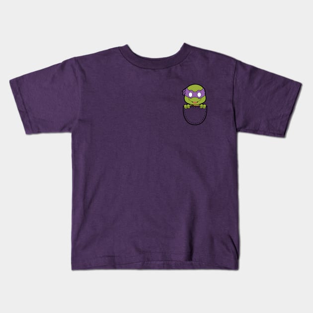 donatello in the pocket Kids T-Shirt by liora natalia